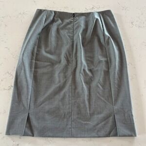 Akris Womens Skirt Black White Micro Houndstooth 100% Wool Career Work Size 8